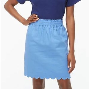J. Crew scalloped sidewalk skirt - light blue